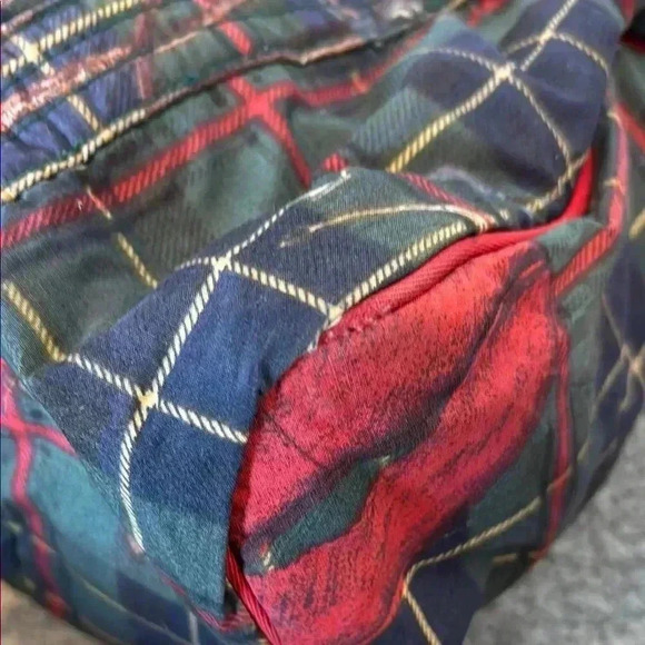 Vintage Polo by Ralph Lauren Dark Green Plaid Shoulder Bag - Picture 9 of 10